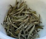 silver needle white tea dried tea leaves